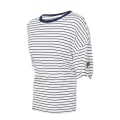 Miniatyrbillede 2 af 6: Principles Dame/Dame Kontraststribet T-shirt Hvid White 16 UK