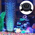 Miniatyrbilde 2 av 5: Senkbar boblelampe for akvarium, 6 LED-lamper, dekorasjon Fargerikt lys med luftboble (1,2w)