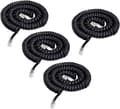 #Telefonledning Kabel Linje Ledning 4-pakning 3M Modulær Spiralkabel Telefon#