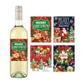 #96 Julevinflaskestikker (4 stiler), Vinflaskeetiketter,#
