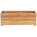 Miniatyrbilde 2 av 10: vidaXL Plantekasse opphøyd 100x40x38 cm massiv teak og stål brown