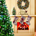 Miniatyrbild 5 av 5: 3st, julstrumpor, klassiska storstrumpor, jultomte, snögubbe, renjulfigurer
