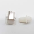 Miniatyrbilde 3 av 5: 4 deler egnet for 306436 279570 Tørkedørlåsesett, egnet for tørketrommel White