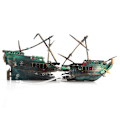 Miniatyrbillede 3 af 5: Stor Akvarium Dekoration Båd Akvarium Skib Fisketank Dekor Green
