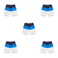 Pikkukuva 1 / 5: 1/2/3/5 Hengittävät ja tyylikkäät miesten shortsit - kesään Blue and Dark Blue XL,1 5PCS