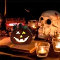 Miniatyrbilde 5 av 5: Halloween LED Gresskar Lys Lykt Bryllupsfest glødende Type 2
