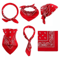 Pikkukuva 2 / 3: 3 kpl Bandana Paisley Tumman sininen, Punainen, Valkoinen - 55x55 cm multicolor