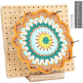 Miniatyrbild 1 av 5: Blockeringsbräda, blockeringsbrädor för virkning, rutor blockeringsbräda för stickning och virkprojekt Handgjord stickning med stickbas i trä 7.7 inches