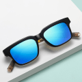 Miniatyrbild 3 av 5: Universal Unisex Square Anti Uv Eyewear Uv400 Clear Summer Goggles Driving Solglasögon Blue Black