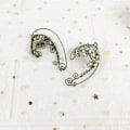 Miniatyrbillede 4 af 5: Elver Ear Cuffs til kvinder. Fe øreringe Håndlavede farverige blomster