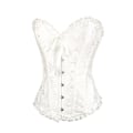 Miniatyrbillede 3 af 4: Jacquard vest shapewear, stropløs korset White XL