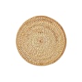 Pikkukuva 1 / 5: 1/2/3/5 Rattan Asetusalusta Luovaan Paksuun Khaki Lehtimuotoon Light Brown 20x2cm 1Set