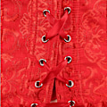 Miniatyrbillede 3 af 4: Jacquard vest shapewear, stropløs korset Red M