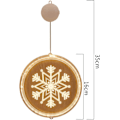 Miniatyrbild 2 av 5: LED String Light Fönsterhängande Dekorativt 3D String Light Jullykta Julgranshängande ljus för inomhus utomhus (god jul)