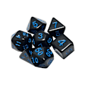 Miniatyrbild 1 av 11: 7 st DND-polyedriska tärningar RPG-tärningar för fängelsehålor-och-drakar, Pathfinder-MTG, D&D-rollspel, set Blue