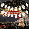 Miniatyrbillede 2 af 5: 2 stk. Halloween bannere flag dekoration, skelet spøgelse hængende ornament white white