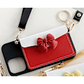 Miniatyrbild 1 av 4: Cartoons 3d Bow Wallet Lanyard Mjukt phone case för Iphone 12 Pro Max Mini X Xr Xs 11 Pro Max 6s 7 8 Plus Se 2020 Cute Cover