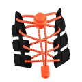 Miniatyrbilde 1 av 5: Elastiske skolisser uten knyting hver/48 tommer, 1 par stretch-skolisser i latekslås for barn og voksne sneakers orange
