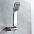 Fyrkantig handdusch, duschhuvud, krom, silver