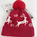 Miniatyrbild 3 av 4: 3 st Hatt Halsduk Handske Vinter Jul Varmare Halsdukar Stickade mössor Älgmönster Halsduk Kvinnor Män Tjocka Mjuk Halsduk Set Unisex
