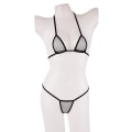 Miniatyrbillede 2 af 5: Sexet bikini, stringtrusse i blonder, todelt badedragt Black
