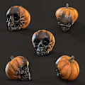 Pikkukuva 4 / 5: Halloween kurpitsa pääkallo pää ulkokoristeet