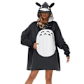 Miniatyrbillede 1 af 5: Totoro Dyr Filt Hættetrøje Oversized Sherpa Blød Varmt Behagelig Plys Halloween Kostumer Loungewear