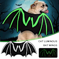 Miniatyrbillede 9 af 11: Halloween Kreative Hunde Kat Lysende Flagermusvinger Tøj Jul luminousC L