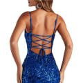 Pikkukuva 4 / 5: Naisten seksikkäät paljettimekot Halter Package Hip Slim -mekot Blue S