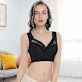 Miniatyrbild 4 av 5: Dam Bralette Push-up BH Sömlösa Vestee Spetsunderkläder Red 4XL