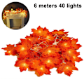 Miniatyrbild 1 av 6: Thanksgiving Day dekorationer höst girland, höst lönn Fairy 6m 40 lights