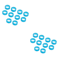 Pikkukuva 1 / 5: 1/2/3/5 10x Parturi-Kampaaja Sakset Sormirengas Light Blue 10 pcs 2PCS