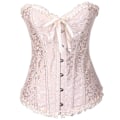 Miniatyrbillede 1 af 4: Jacquard vest shapewear, stropløs korset Light Yellow XS