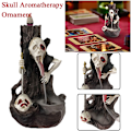 Miniatyrbillede 1 af 10: Kreativt malet kranie backflow røgelse halloween aromaterapi