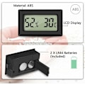Miniatyrbild 4 av 5: Trådlös Celsius Svart 5 st Djuruppfödningslåda Elektronisk digital display Fahrenheit termohygrometer
