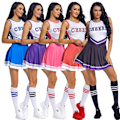 Pikkukuva 3 / 4: Cheerleader-asu naisille Halloween-asu red M