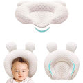 Miniatyrbilde 1 av 4: Muitar Myke babyputer Unisex nyfødt Hodeformende spedbarnsstøtte Sovehode Soveputer med bjørneører (beige)