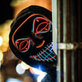 Miniatyrbilde 4 av 8: Color Led - Music Speed ​​Led Maske - Halloween Led Maske - Led Royal blue+orange+red