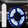 Miniatyrbillede 3 af 10: Dæmpbar LED-lampe med PIR-bevægelsessensor 1m 60LED-replampe til TV-computer Skrivebordsbaggrund Hjem Køkken Dekorativ belysning Hvid