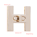 Miniatyrbild 6 av 6: H Shape Spänne Vridlås Vridlås Lås DIY Läder Handväska Axelväska Hårdvara