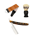 Miniatyrbild 3 av 5: Rakapparat Kit Halsskuren rak rakkniv Rakborste Läder Strop Trälåda Presentrakning Full Set Raoliang