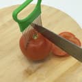 Miniatyrbillede 4 af 6: #Løg gaffel med praktisk håndtag, rustfri stål floss nål, hvid#