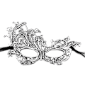 Miniatyrbild 1 av 5: Maskerad mask för kvinnor Party Evening Mask Bar Kostymer silver