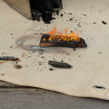 Miniatyrbild 4 av 8: Camping Brandsäker duk Flamskyddande isoleringsmatta filt white 60*80cm