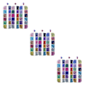 Miniatyrbillede 3 af 5: 1/2/3/5 3-sæt Tidløs Klassisk Nail Art Rhinestones Med Medium 3PCS