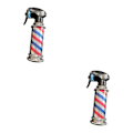 Miniatyrbild 4 av 5: 1/2 Multifunktionell Barber Spray Flaska Retro Stripes för Salong Grey 200ml 2Set