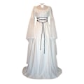 Pikkukuva 1 / 7: Halloween Keskiaikainen Pitkä Maksimekko Goottilainen Cosplay-asu violetti white