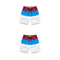 Pikkukuva 1 / 5: 1/2/3/5 Hengittävät ja tyylikkäät miesten shortsit - kesään Blue and Wine Red XL,1 2PCS