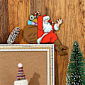 Miniatyrbild 2 av 11: Jul Dörrkarm Dekoration Santa Älg Trä Dörr Hörnskylt Ornament Juldekorationer 2024 Nyårspresenter null - C