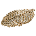 Pikkukuva 5 / 5: 1/2/3/5 Rattan Asetusalusta Luovaan Paksuun Khaki Lehtimuotoon Light Brown 23x16cm 5Set